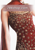 Maroon Chiffon  Suit- Pakistani Party Wear Dress