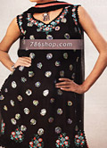 Black/Pink Chiffon Suit- Pakistani Formal Designer Dress