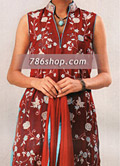 Maroon/Turquoise Silk Suit- Pakistani Party Wear Dress