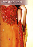 Orange Chiffon Suit- Pakistani Party Wear Dress