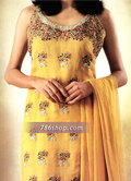 Yellow Chiffon Suit- Pakistani Party Wear Dress