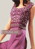 Purple Silk Trouser Suit- Pakistani Party Wear Dress