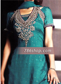 Teal Chiffon Suit- Pakistani Formal Designer Dress