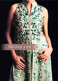 Light Green Karandi Chiffon Suit- Pakistani Party Wear Dress