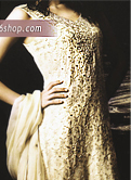 Light Golden Chiffon Suit- Pakistani Party Wear Dress