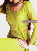 Lime Green Chiffon Suit- Pakistani Party Wear Dress