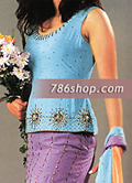 Sky Blue/Purple/Yellow Silk Lehnga