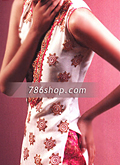 White/Pink Chiffon Suit- Pakistani Party Wear Dress