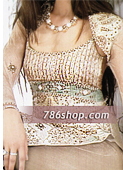 Light Brown Chiffon Suit- Pakistani Formal Designer Dress