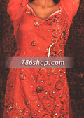 Red Silk Suit- Pakistani Party Wear Dress