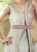 Light Green Chiffon Trouser Suit- Pakistani Formal Designer Dress