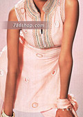 Light Pink Chiffon Trouser Suit- Pakistani Formal Designer Dress