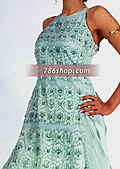 Light Sea Green Silk Suit- Pakistani Formal Designer Dress