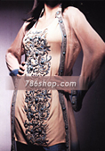 Fawn/Blue Chiffon Suit- Pakistani Formal Designer Dress