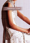 White Silk Trouser Suit- Pakistani Party Wear Dress