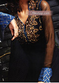 Black/Blue Chiffon Suit- Pakistani Formal Designer Dress