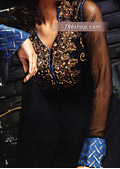 Black/Blue Chiffon Suit- Pakistani Party Wear Dress