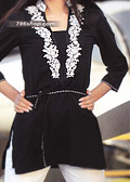 Black/White Chiffon Trouser Suit- Pakistani Party Wear Dress