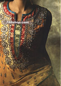Mustard Silk Suit - Pakistani Formal Designer Dress