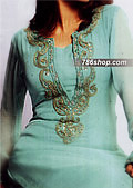 Sea Green Chiffon Suit- Pakistani Party Wear Dress