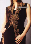 Black Chiffon Suit - Pakistani Formal Designer Dress