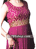 Magenta Chiffon Suit - Pakistani Party Wear Dress