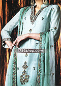 Sea Green Crinkle Chiffon Suit- Pakistani Party Wear Dress