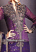 Purple Jamawar Chiffon Suit- Pakistani Party Wear Dress