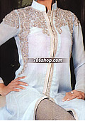 Sky Blue/Grey Chiffon Suit     - Pakistani Formal Designer Dress