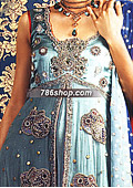 Turquoise Chiffon Suit    - Pakistani Party Wear Dress