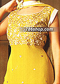 Yellow Chiffon Suit    - Pakistani Formal Designer Dress