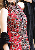 Red/Black Chiffon Suit- Pakistani Party Wear Dress