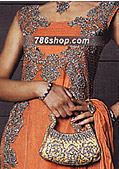 Orange Chiffon Suit- Pakistani Formal Designer Dress