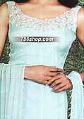 Turquoise Chiffon Suit- Pakistani Formal Designer Dress