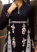 Navy Blue Chiffon Suit- Pakistani Formal Designer Dress