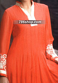 Orange Chiffon Suit- Pakistani Formal Designer Dress