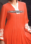 Orange Chiffon Suit- Pakistani Party Wear Dress