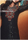 Black/Red Chiffon Suit- Pakistani Formal Designer Dress