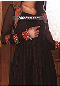 Dark Brown Chiffon Suit- Pakistani Party Wear Dress