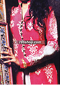 Hot Pink/Off-White Chiffon Suit - Pakistani Formal Designer Dress