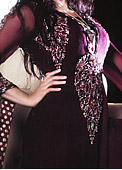 Dark Purple Chiffon Suit- Pakistani Formal Designer Dress