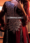 Maroon Chiffon Suit- Pakistani Formal Designer Dress