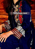 Blue Chiffon Suit - Pakistani Formal Designer Dress