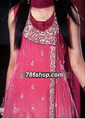 Hot Pink Chiffon Suit- Pakistani Party Wear Dress