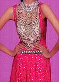 Hot Pink Chiffon Suit - Pakistani Party Wear Dress