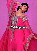 Hot Pink Chiffon Suit - Pakistani Formal Designer Dress