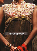 Beige Chiffon Suit   - Pakistani Formal Designer Dress