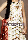 Off-White Chiffon Suit- Pakistani Party Wear Dress