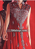 Red Chiffon Suit - Pakistani Party Wear Dress