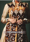 Golden/Brown Chiffon Suit- Pakistani Party Wear Dress